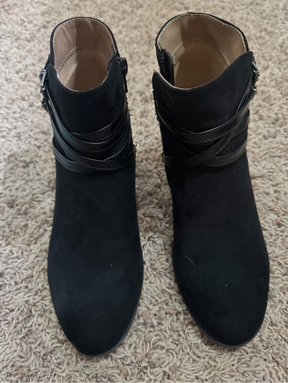 LifeStride Black Jezebel Strappy Ankle Booties WORN ONCE *Comfort Memory Foam - Picture 13 of 14